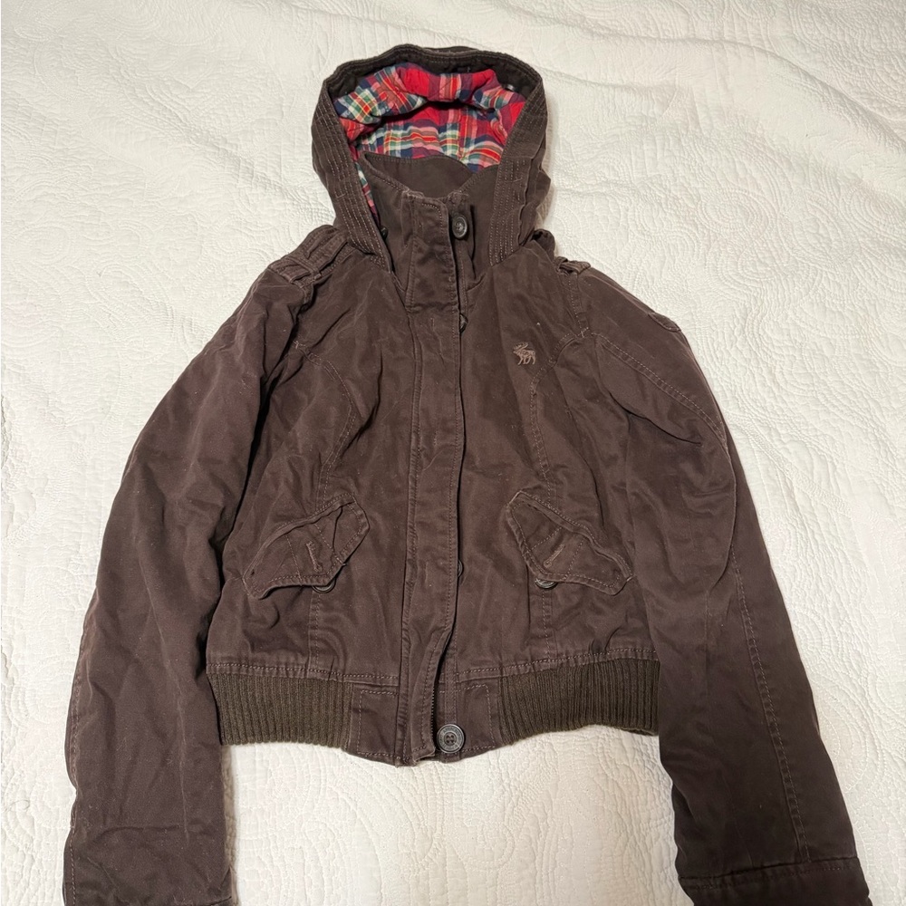 Abercrombie & Fitch Dark Brown Kids Puffer Jacket